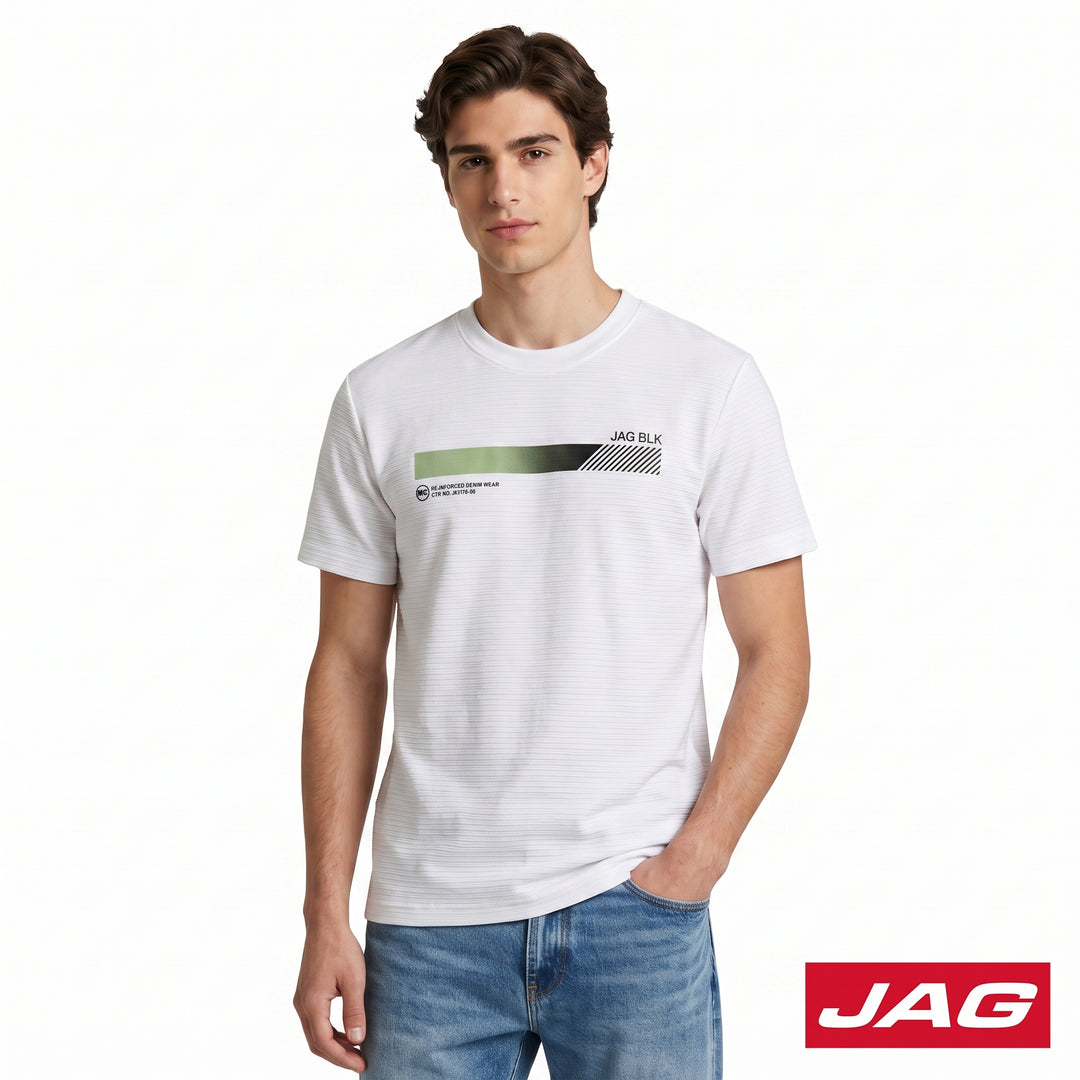 Jag Black Men’s Rugged Boxy Fit Roundneck T-Shirt 30L92001