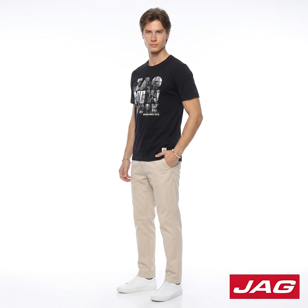 Jag Men's Round Neck Rugged Boxy Fit 33U92001
