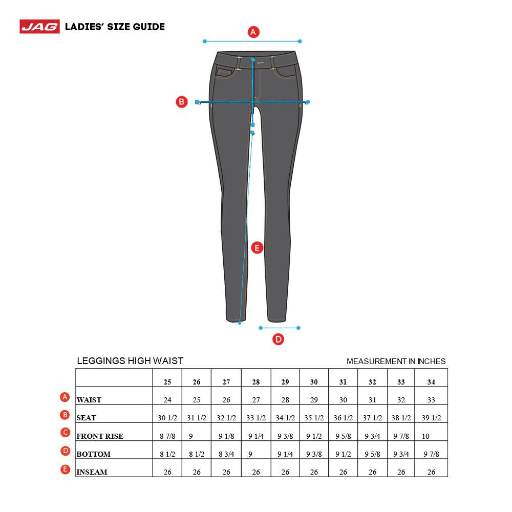 Jag Ladies High Waist Skinny 25" Inseam One Wash