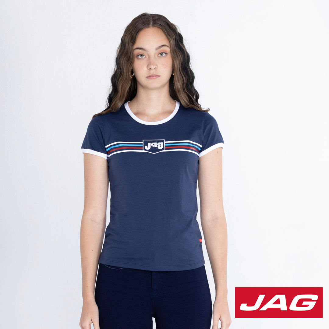 Jag Ladies Relaxed Fit Striped Tee