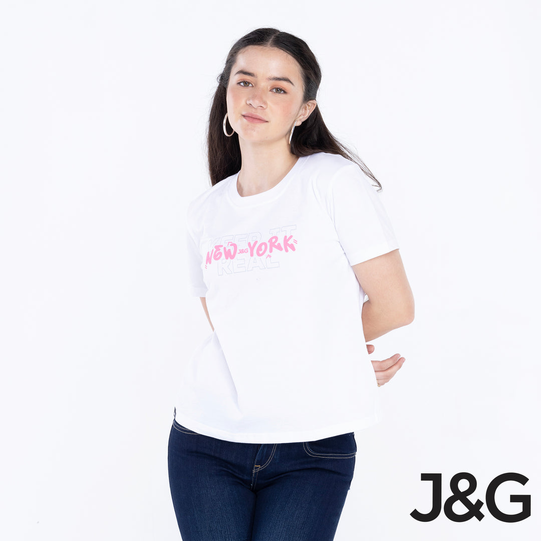 J&G Girl's NYC Relaxed Fit Graphic Tee
