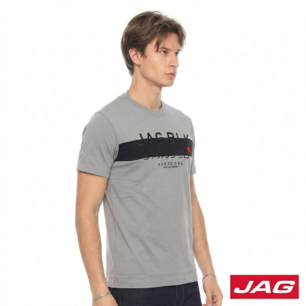 Jag Black Men's Round Neck Relaxed Fit 30L68000