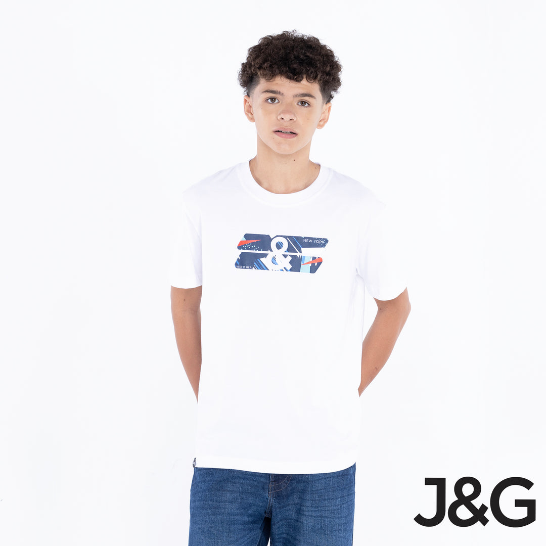 J&G Boy's Rugged Boxy Fit Tee Graphic Tee
