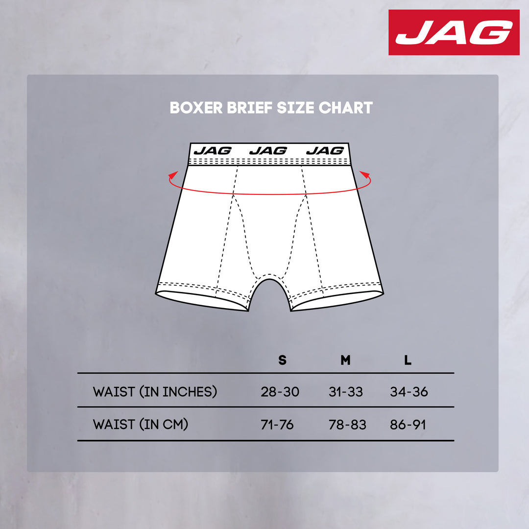 Jag Men's Boxer Brief 3 in 1 Pack