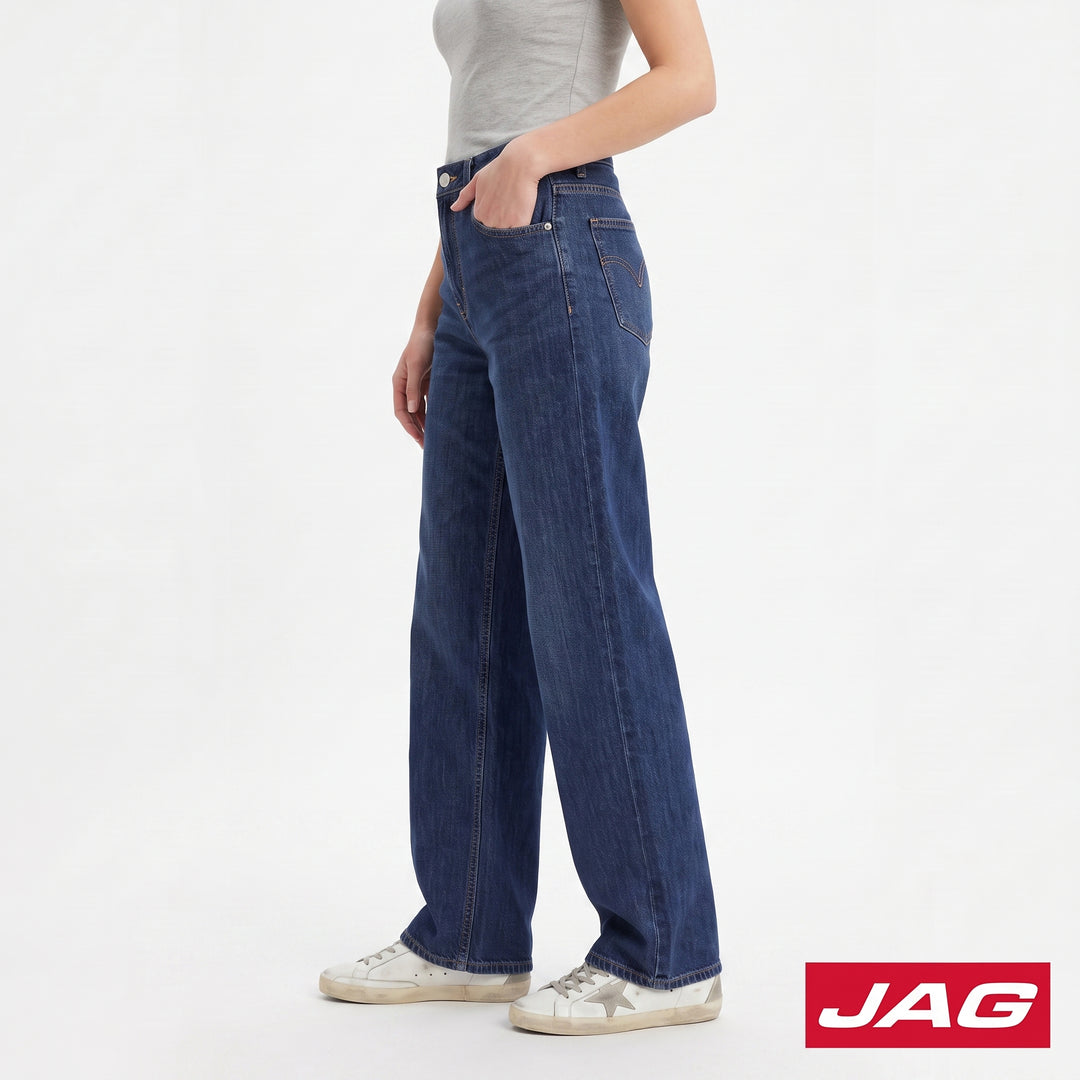 Jag Ladies Sexy Loose 21" Denim Jeans Original Fit High Waist Wide Leg 215622K5
