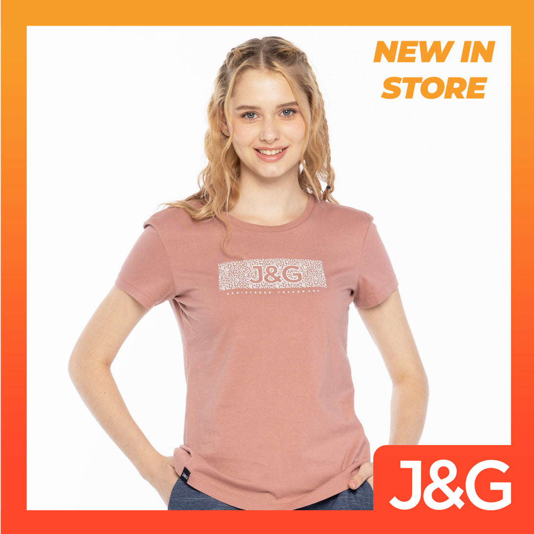 J&G Girl's Relaxed Fit Logo Tee