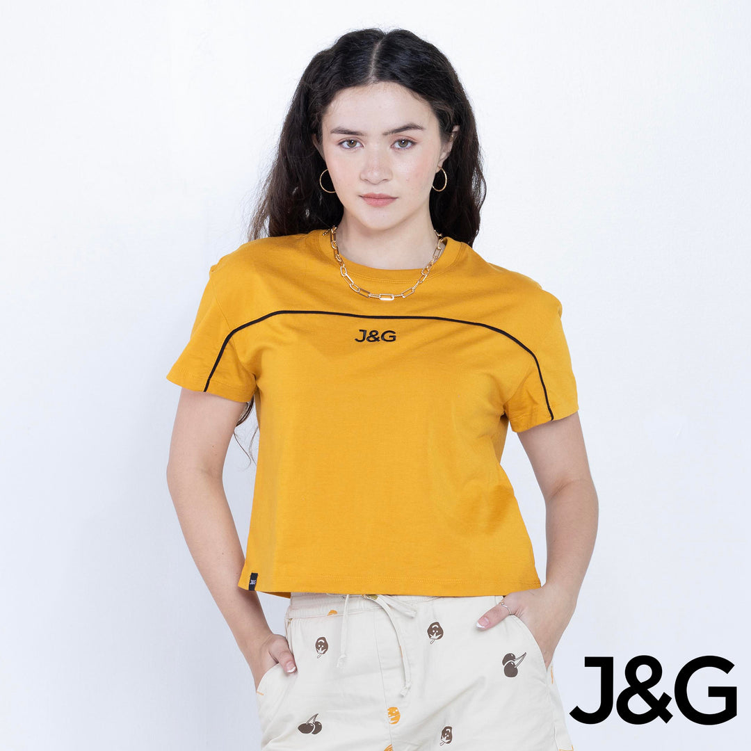 J&G Girl's Mid Cropped Logo Tee