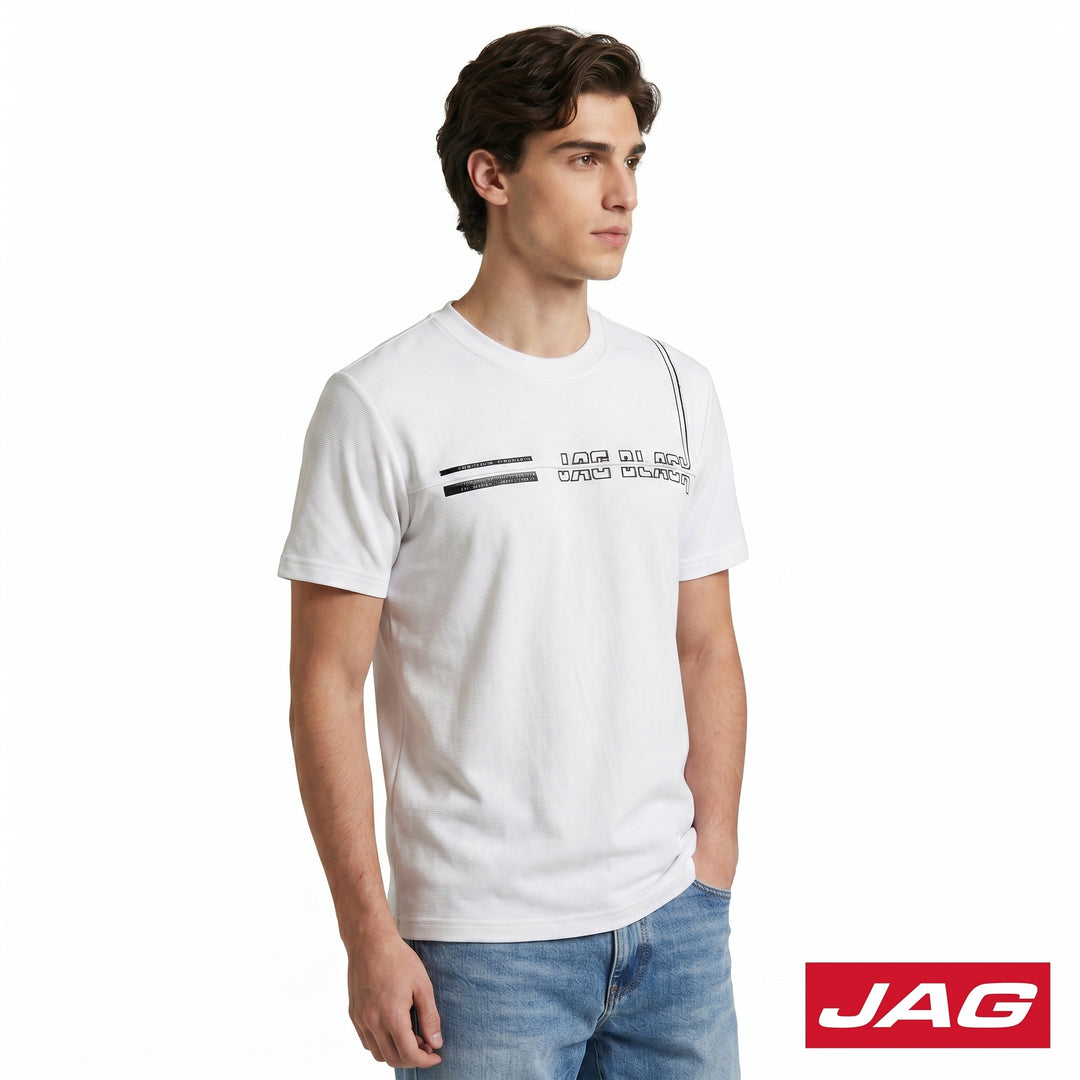 Jag Black Men’s Rugged Boxy Fit Roundneck T-Shirt 30LA2001