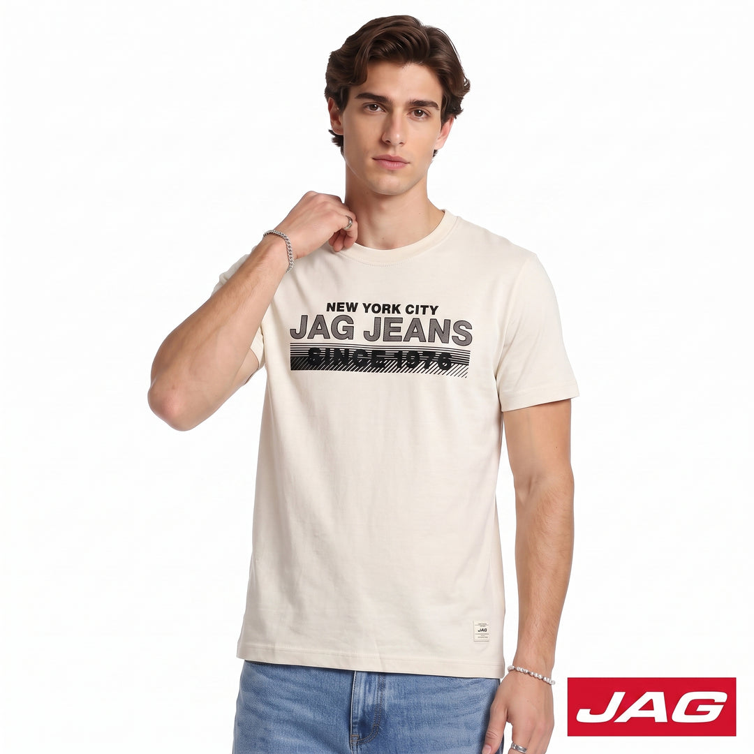 Jag Men’s Rugged Boxy Fit Roundneck Casual T‑Shirt 32RJ2001