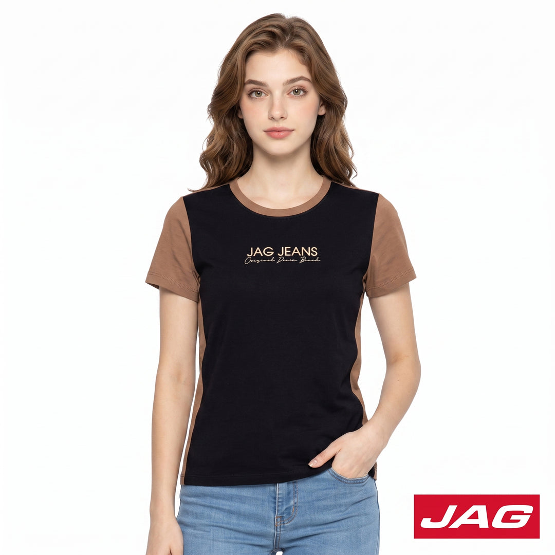 Jag Ladies Casual Roundneck Branded Graphic Print T-Shirt 83RV8000