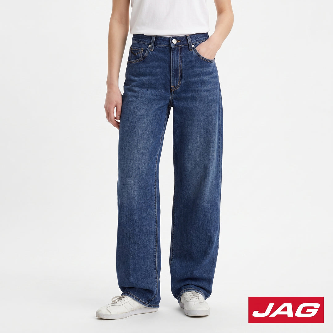 Jag Ladies Sexy Loose 21" Denim Jeans Original Fit High Waist Wide Leg 215622K5
