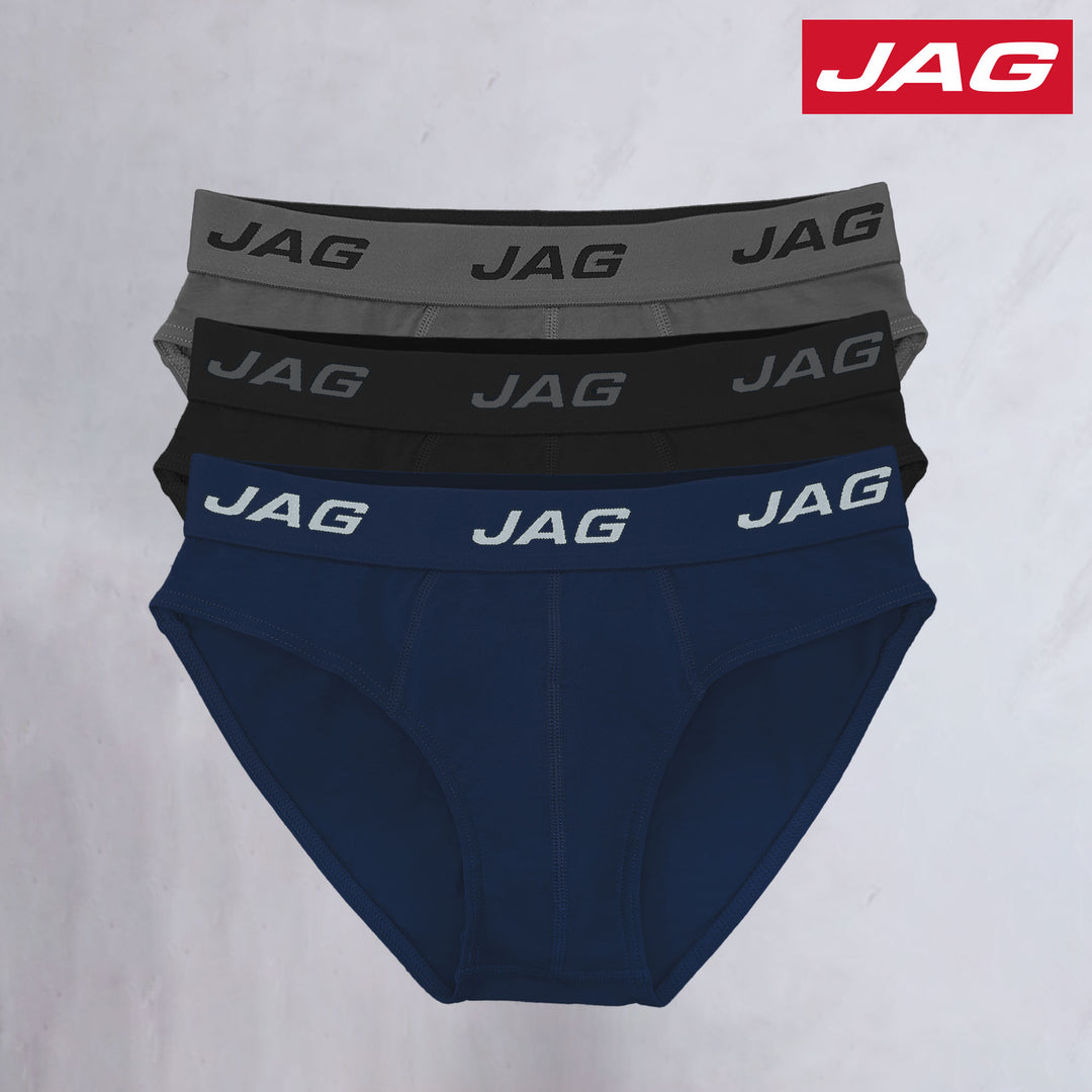 Jag Men's Hipster Brief 3 in 1 Pack