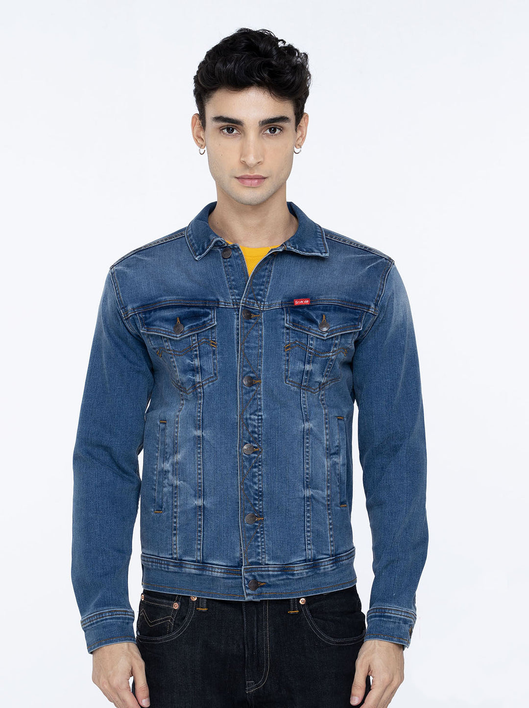 Jag Men's Denim Jacket Stretch in Light Wash Jag Jeans Jag Men's Denim Jacket Stretch in Light Wash Jag Jeans