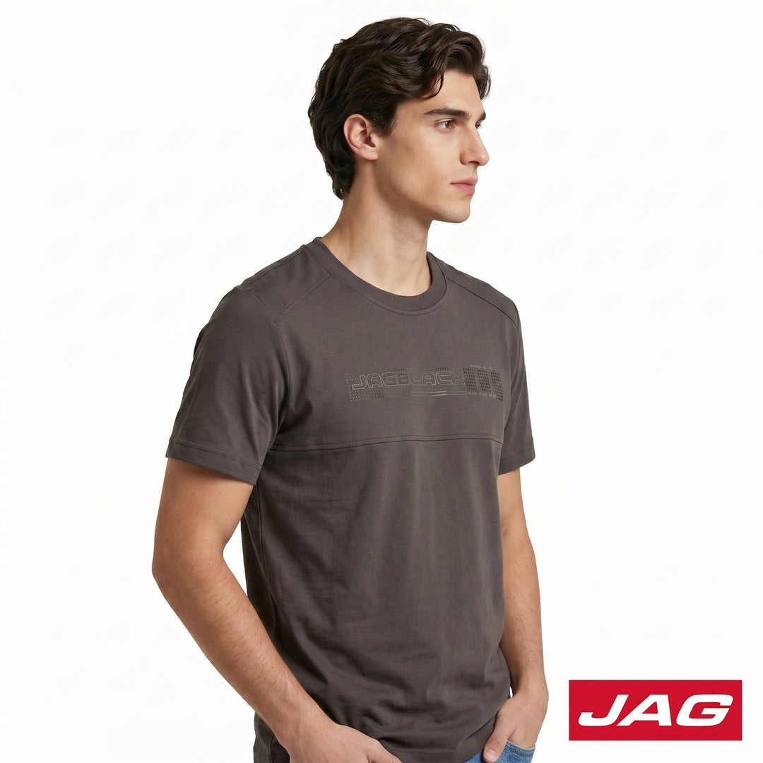 Jag Black Men’s Rugged Boxy Fit Roundneck T-Shirt 30LT2001