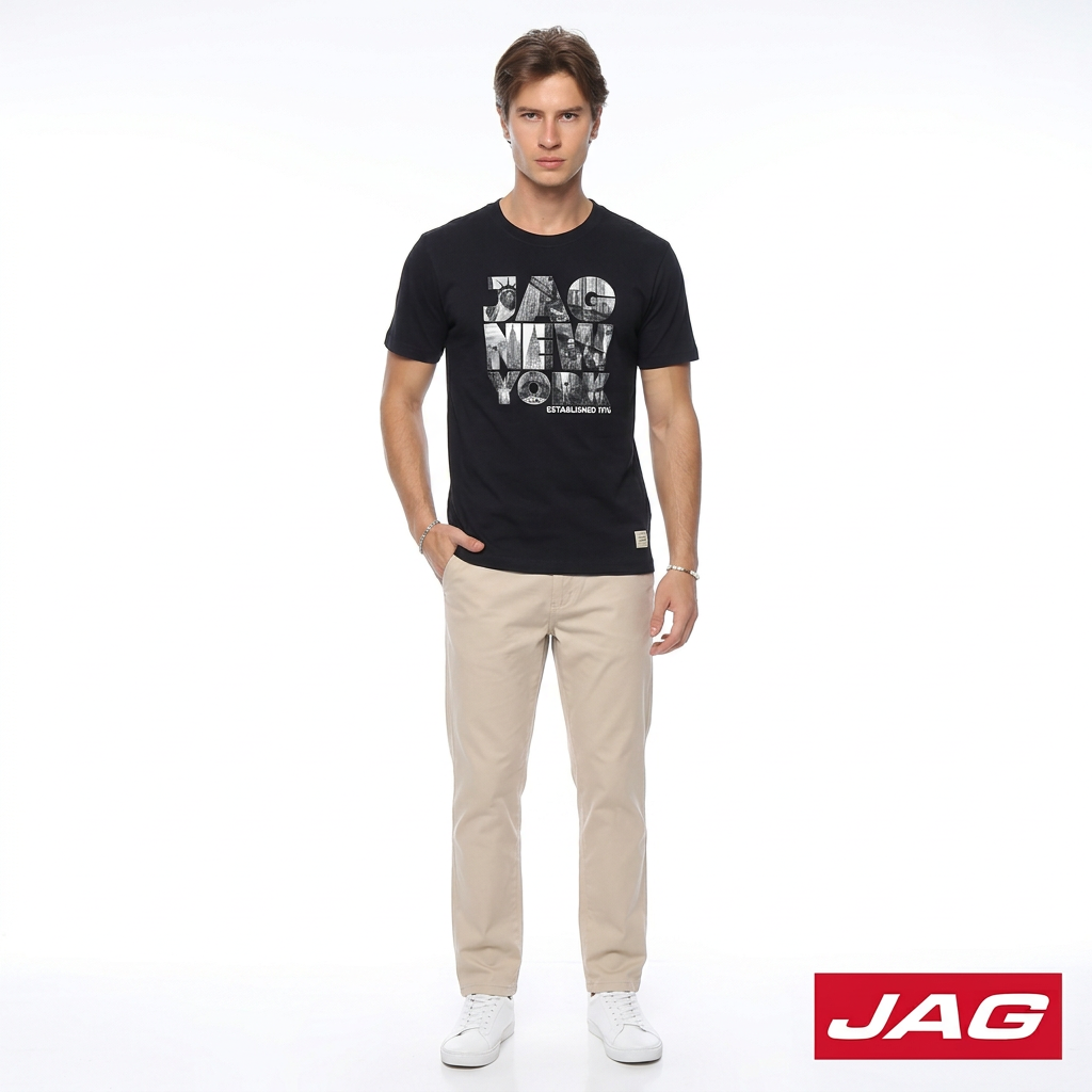 Jag Men's Round Neck Rugged Boxy Fit 33U92001