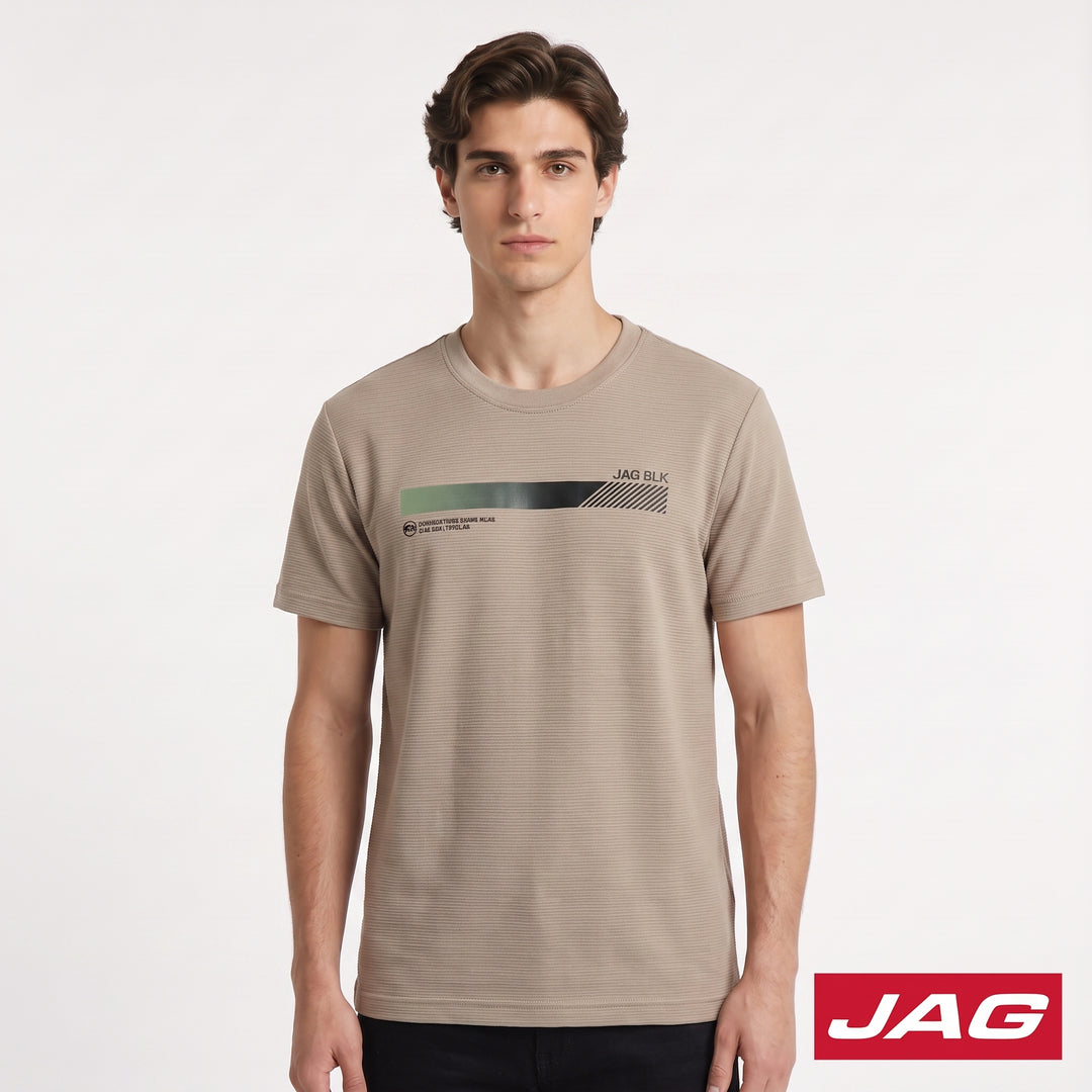 Jag Black Men’s Rugged Boxy Fit Roundneck T-Shirt 30L92001