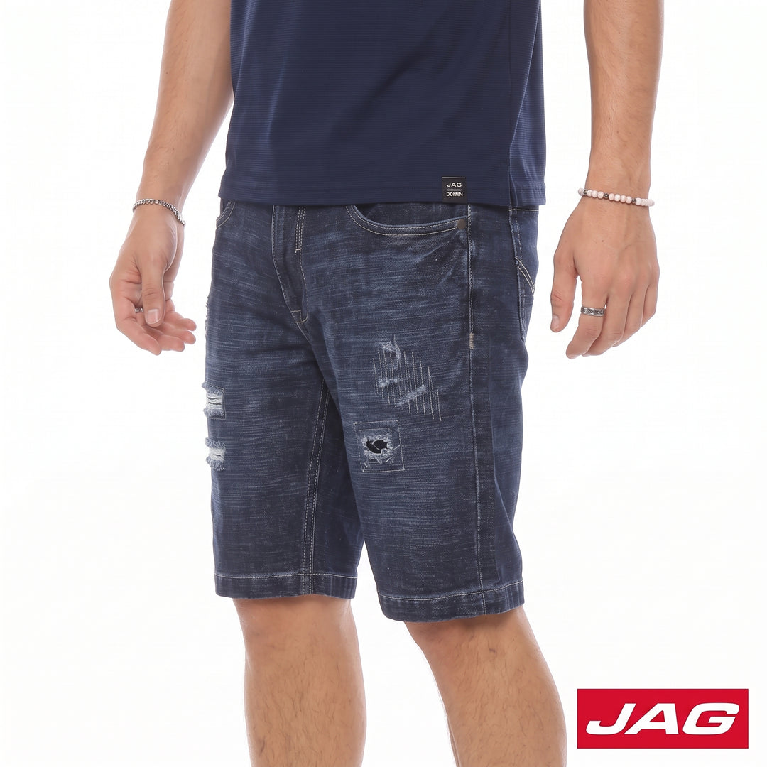 Jag Black Men’s Stressed Denim Shorts 11" Classic Casual Wear 113089F6