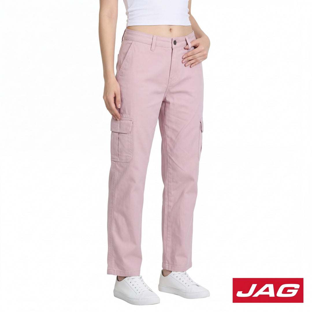 Jag Ladies Cargo Stylish Colored Trousers with Multi-Pockets 2C11014R