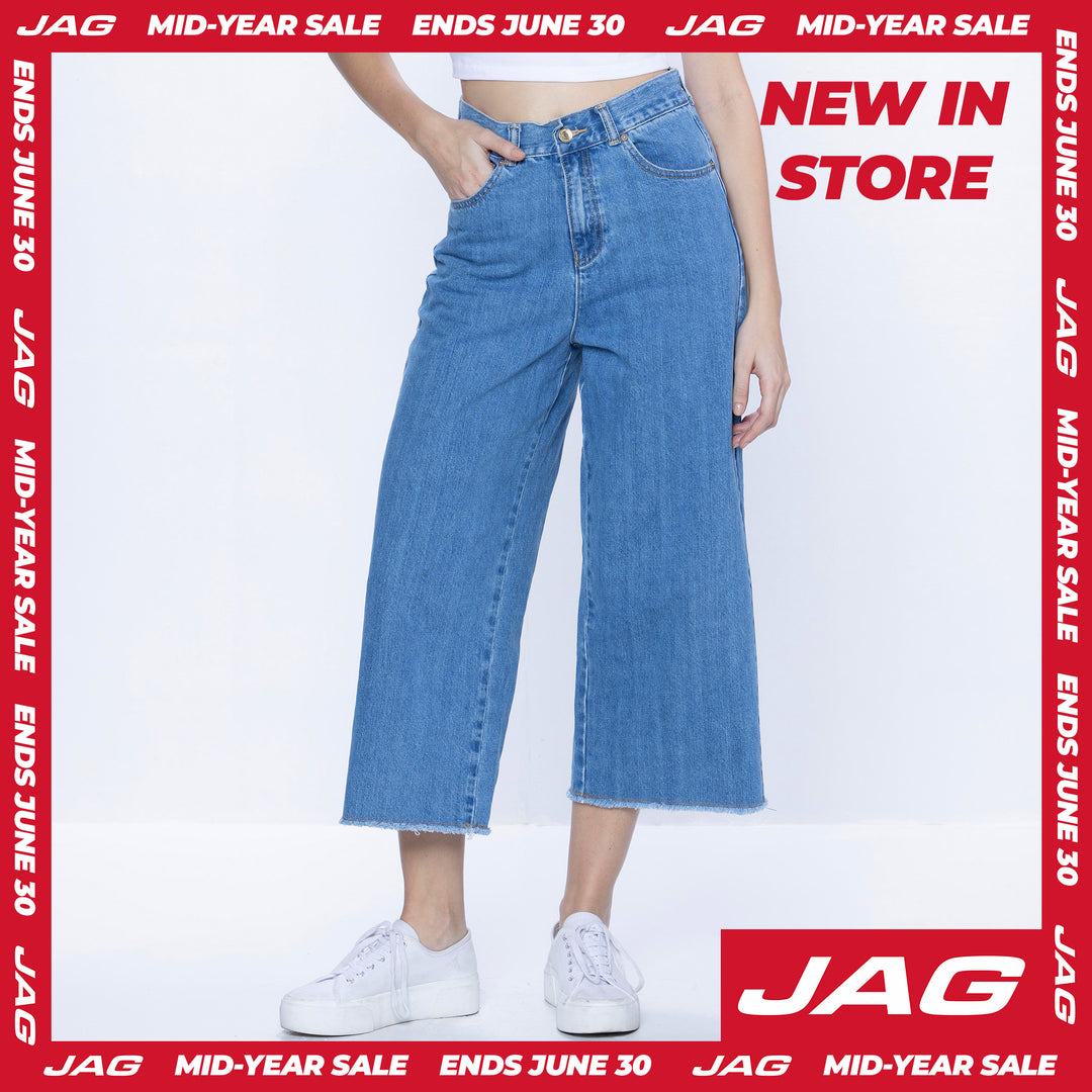 Jag Ladies Sexy Loose Crop Jeans 23" Inseam in Bio Med Wash