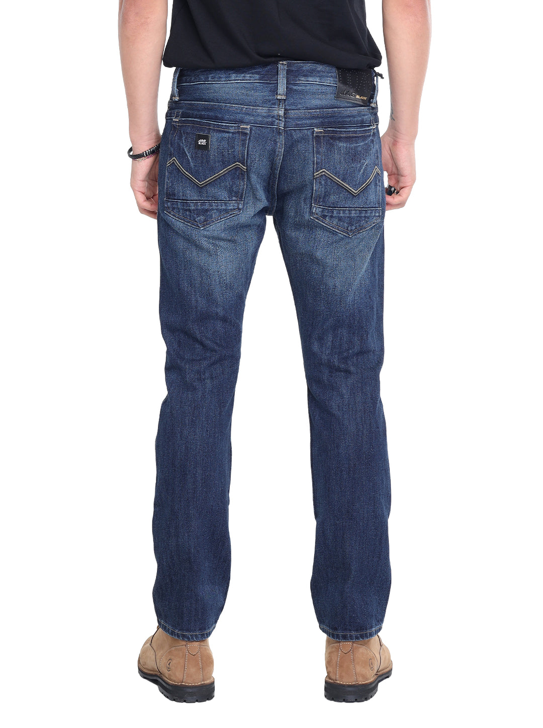 JAG BLACK Denim Jeans Low & Lean 28" in Mid Blue Wash 189222E6