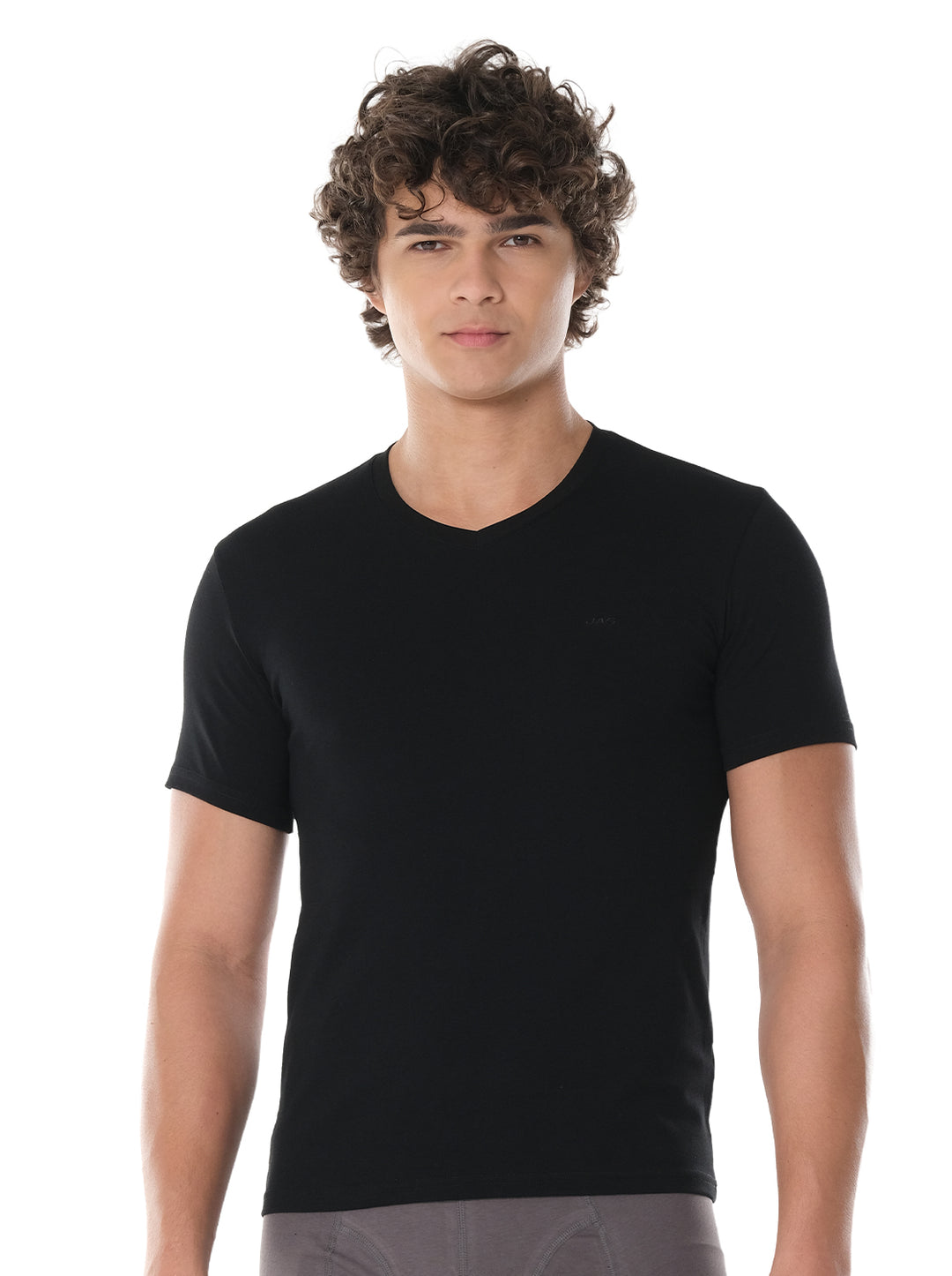 Jag Black Men's V-Neck Undergarments 3U022001