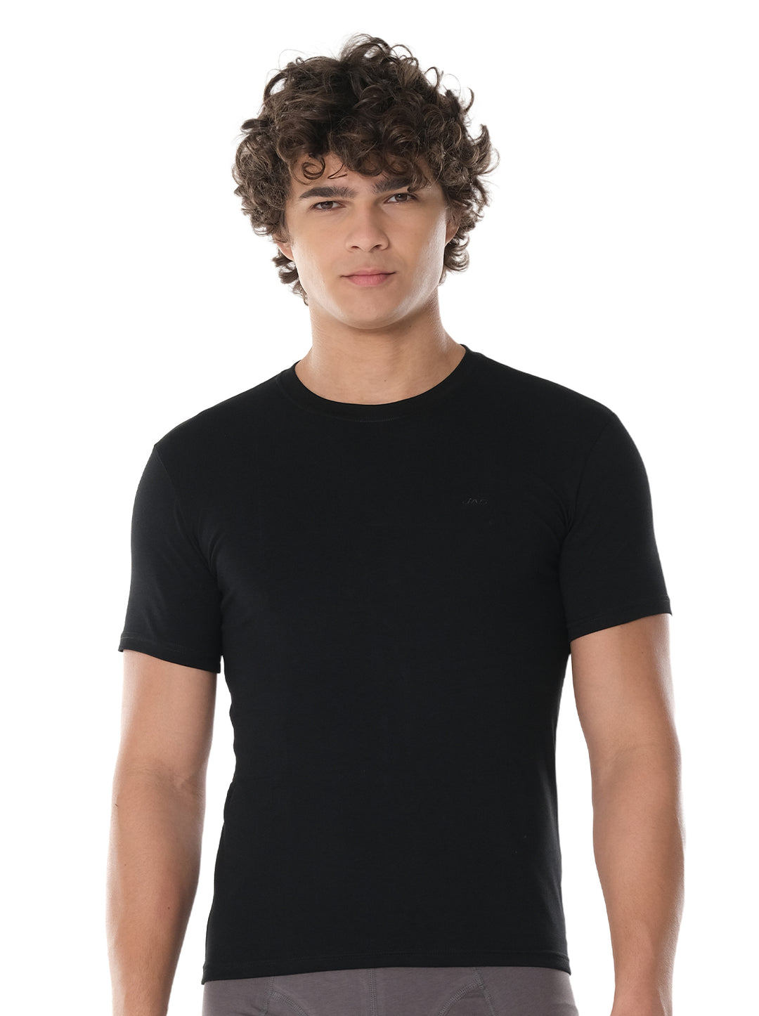 Jag Black Men's Round Neck Undergarment 3U012001