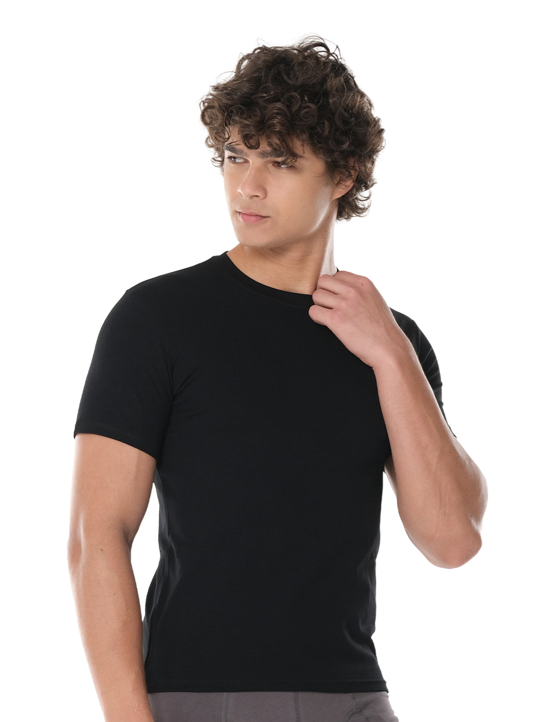 Jag Black Men's Round Neck Undergarment 3U012001