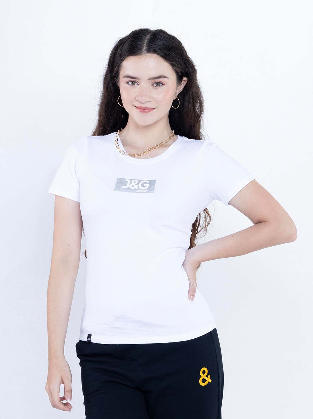 J&G Girl's Logo Tee Basic Fit