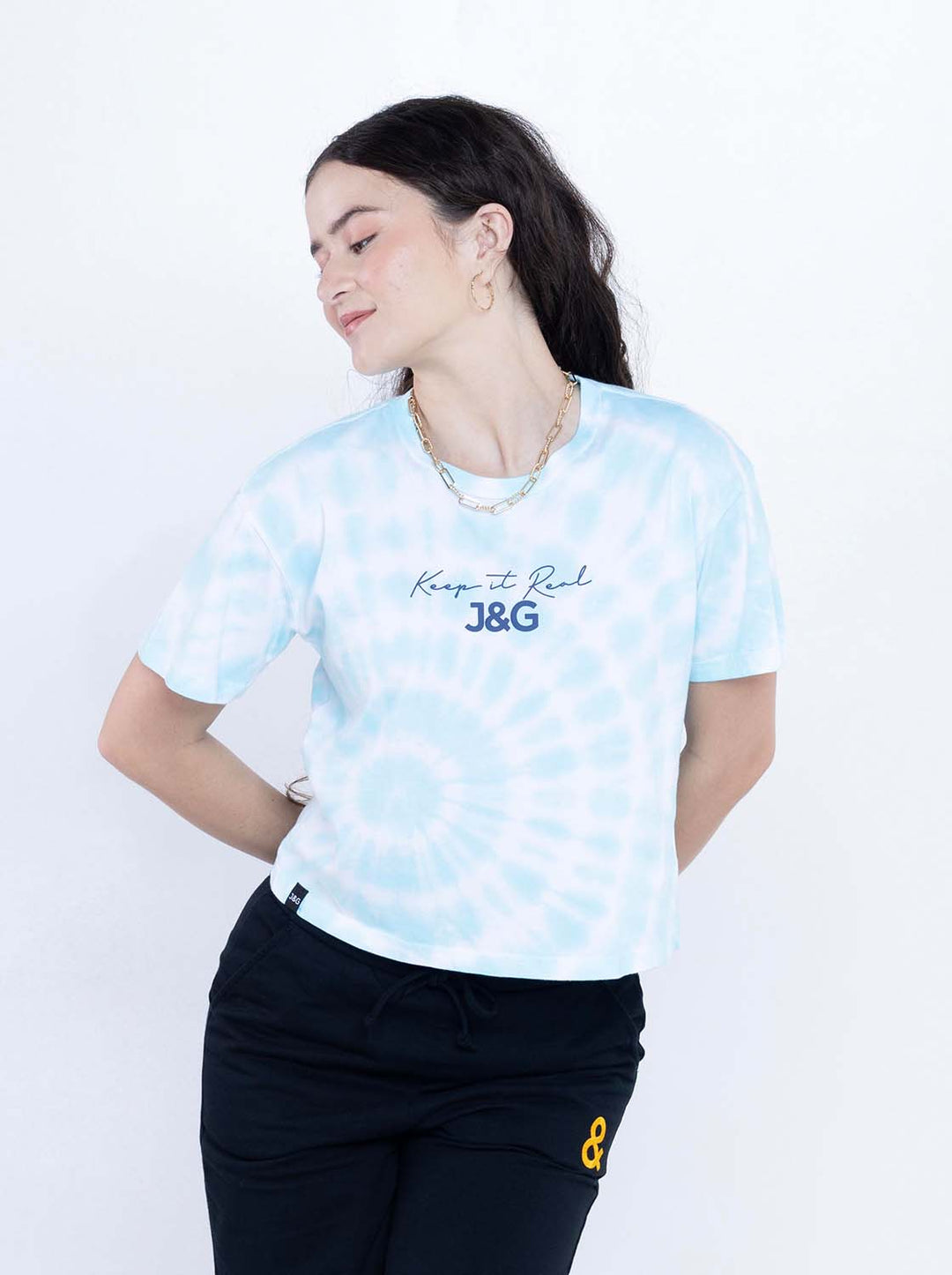 J&G Girl's Tie Dye Cropped Fit