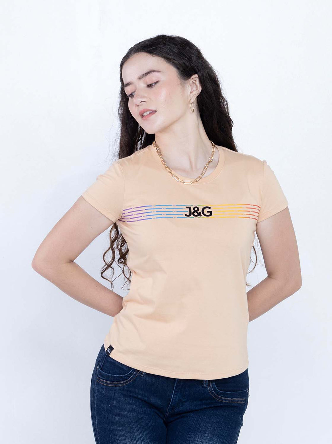 J&G Girl's Logo Tee Loose Fit