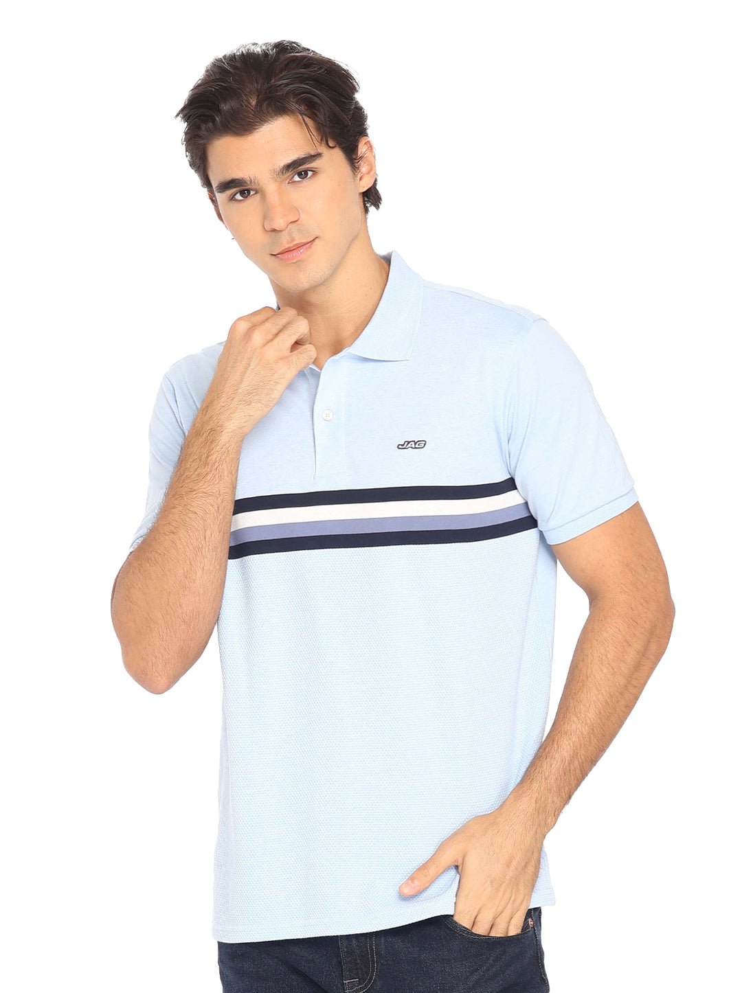 Jag Men's Sport Shirt Stripe American Vintage Fit
