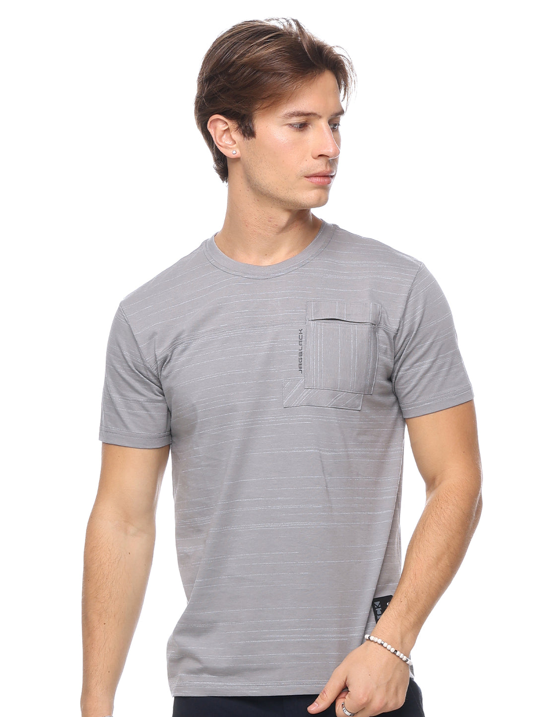 Jag Black Men's Round Neck Rugged Boxy Fit 30JM2001