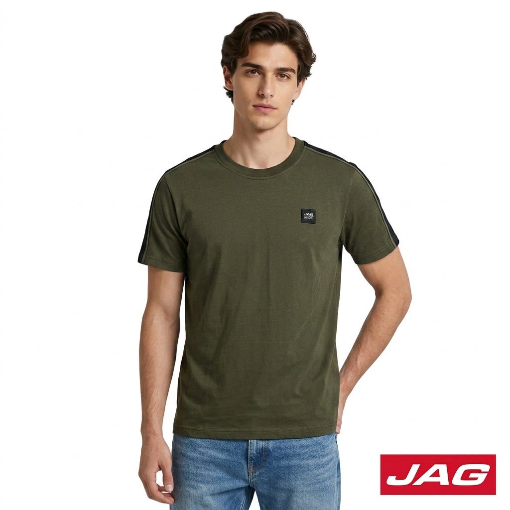 Jag Black Men’s Rugged Boxy Fit Roundneck T-Shirt 30LJ2001