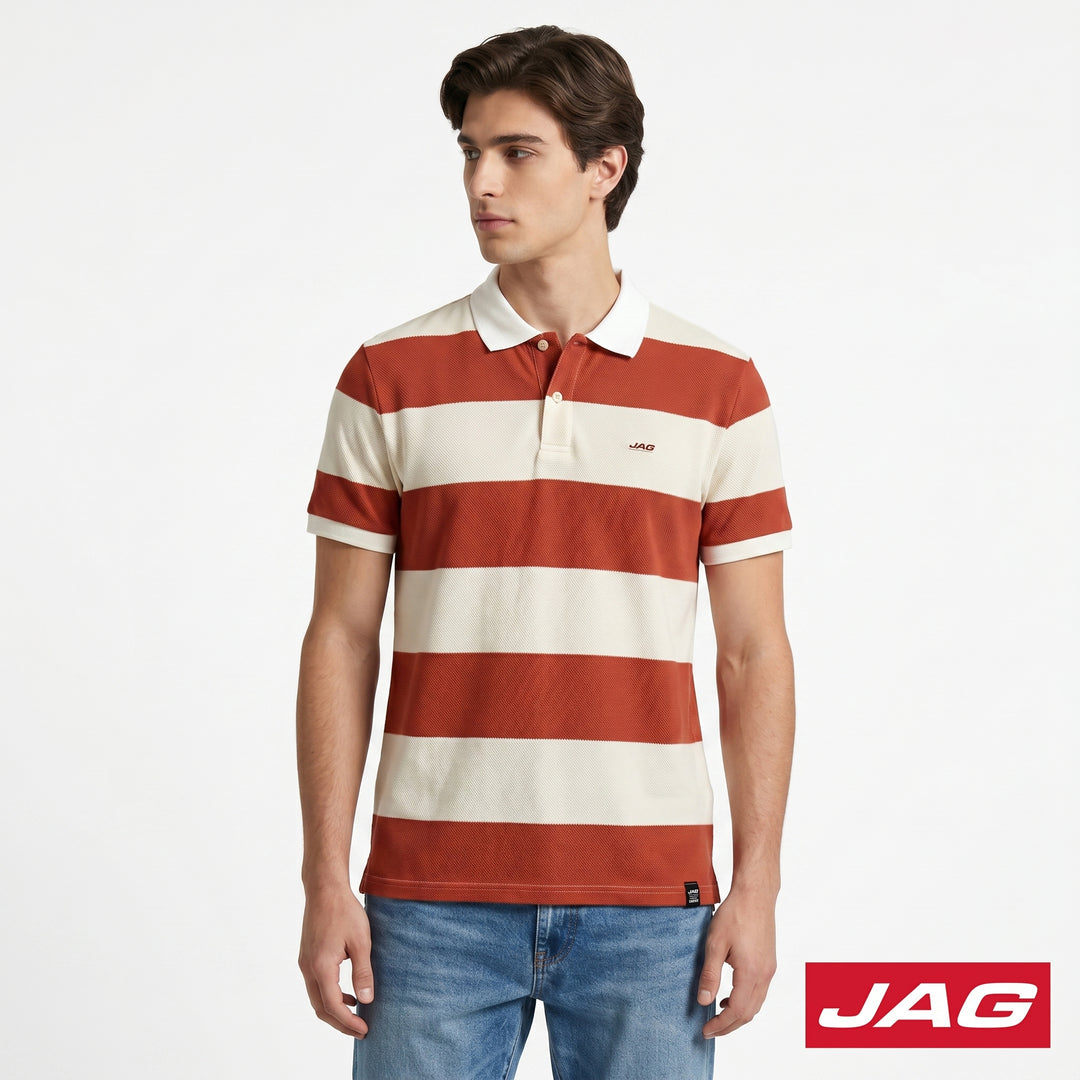 Jag Men's American Vintage Popcorn Polo Shirt 93MN3000