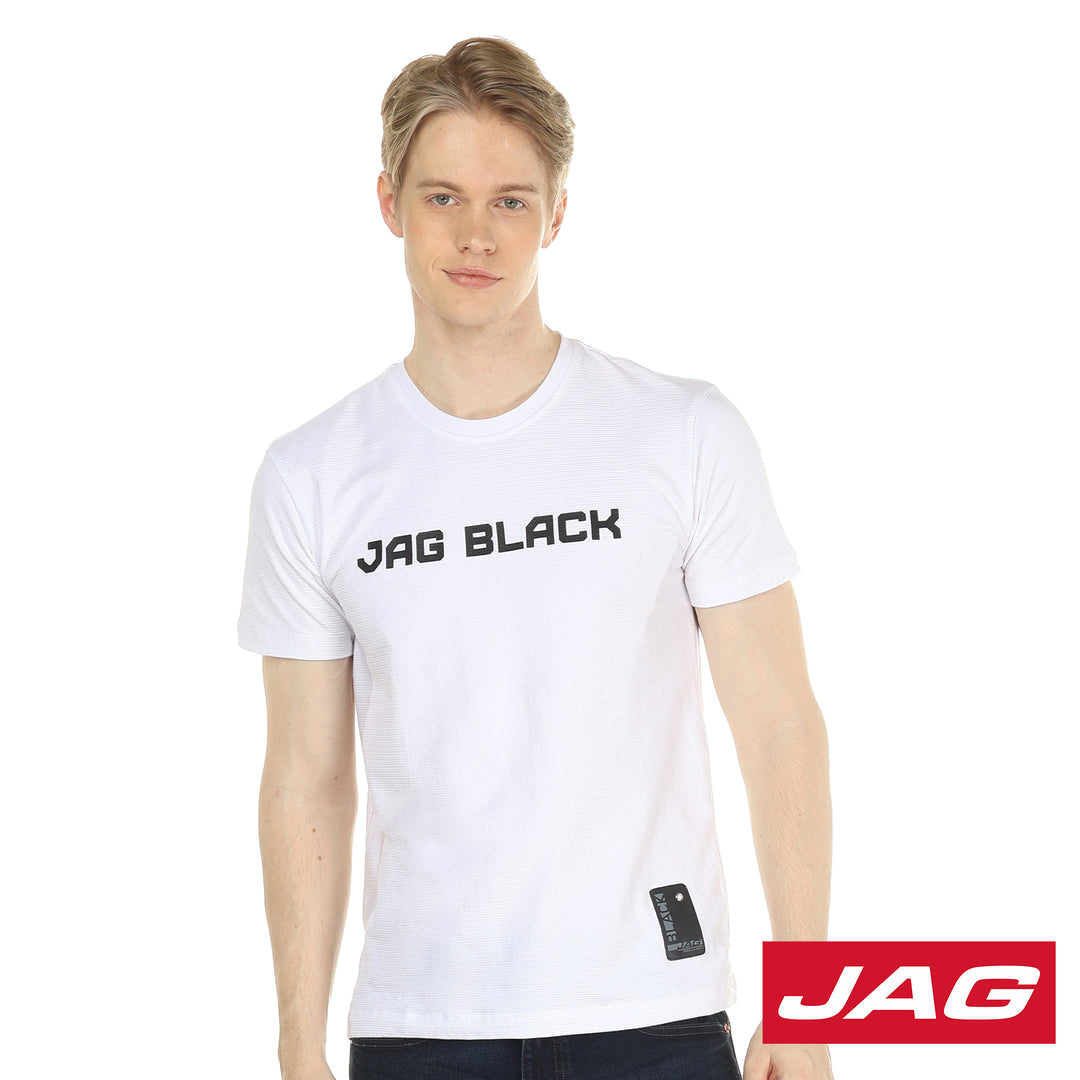 Jag Black Hardcore Men's Tops Round Neck Rugged Boxy Fit