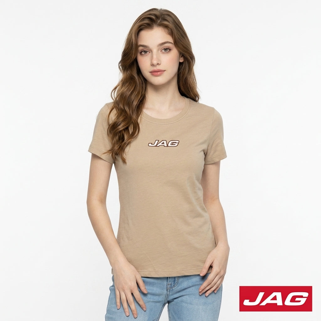 Jag Ladies Relaxed Fit Roundneck Branded Logo Shirt 83RG8000