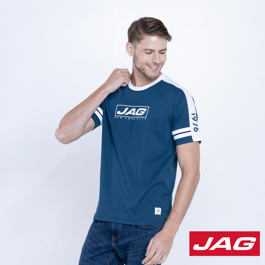 Jag Men's  Cut & Sew Logo Tee