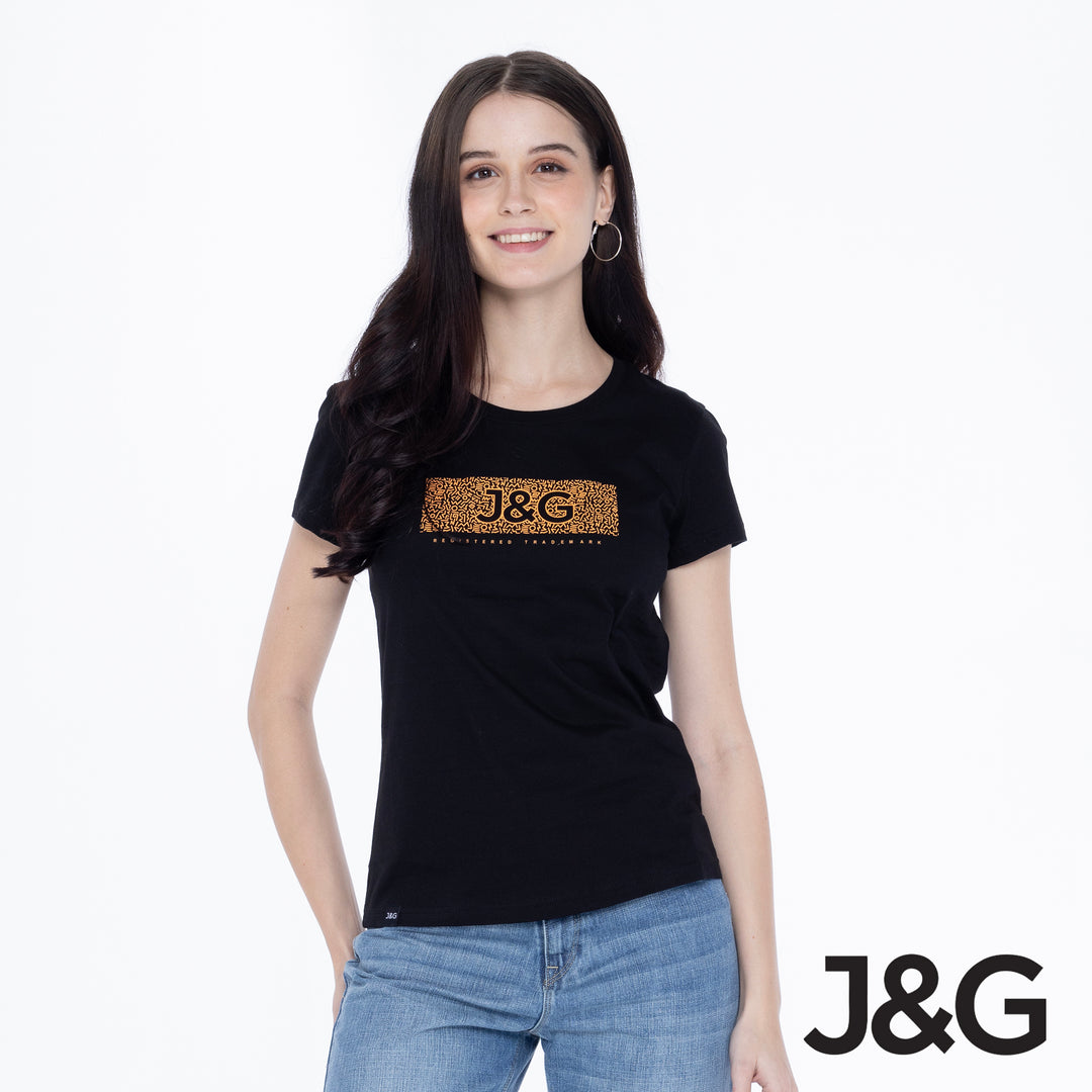 J&G Girl's Relaxed Fit Logo Tee