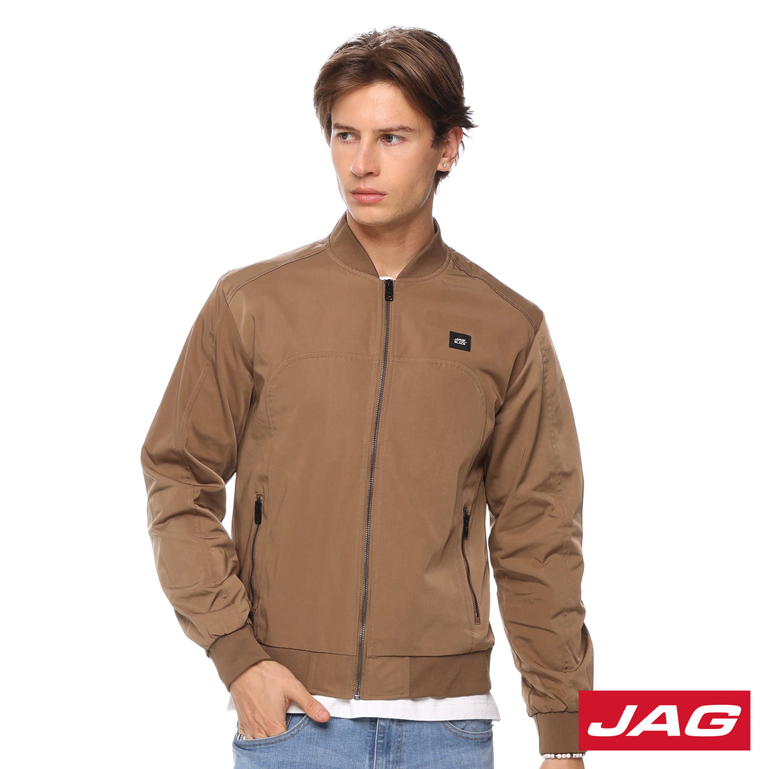 Jag Black Men's Moto Fit Bomber Jacket 57DDF000