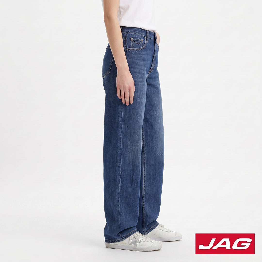 Jag Ladies Sexy Loose 21" Denim Jeans Original Fit High Waist Wide Leg 215622K5