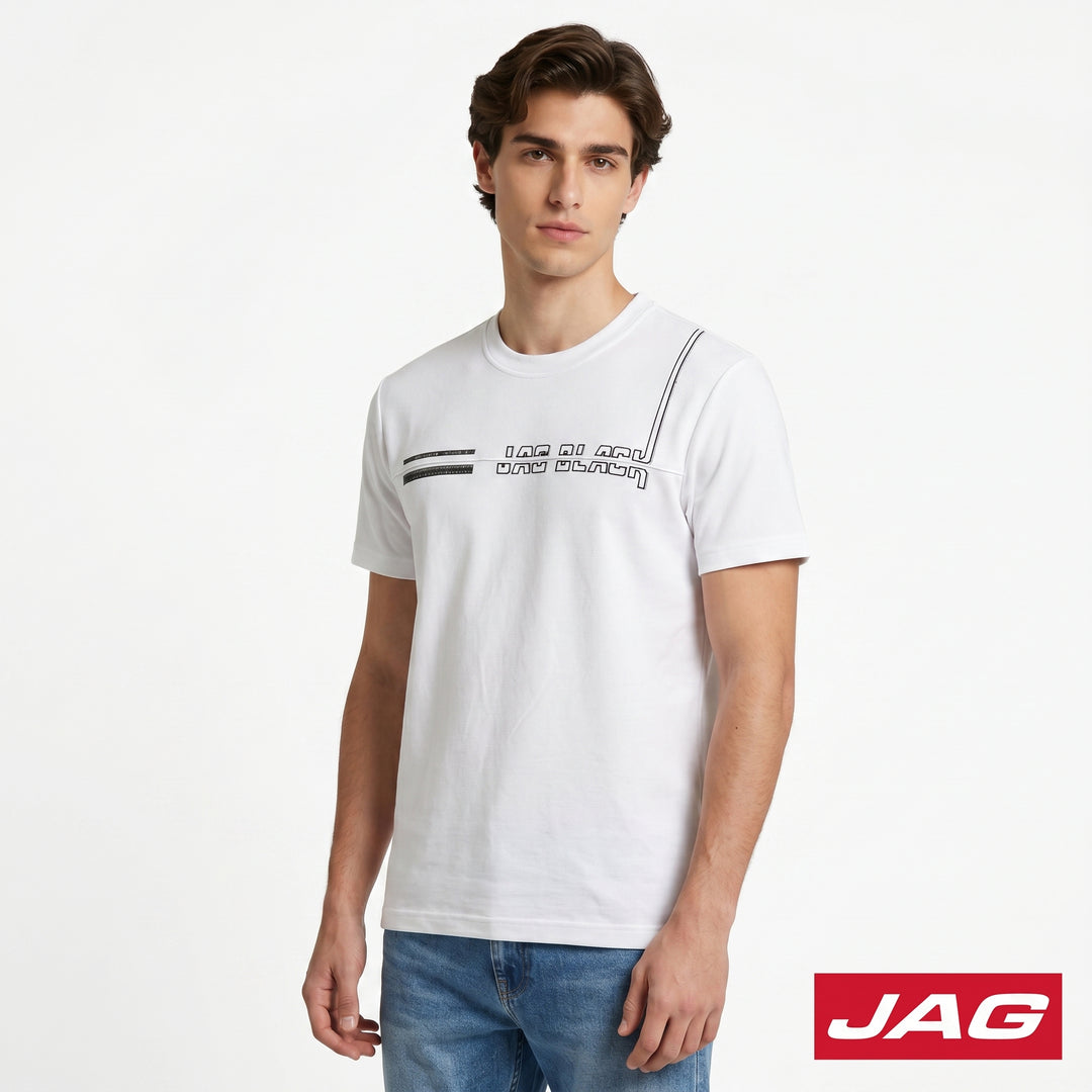 Jag Black Men’s Rugged Boxy Fit Roundneck T-Shirt 30LA2001