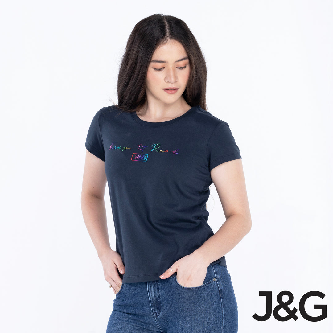 J&G Girl's Relaxed Fit Graphic Tee