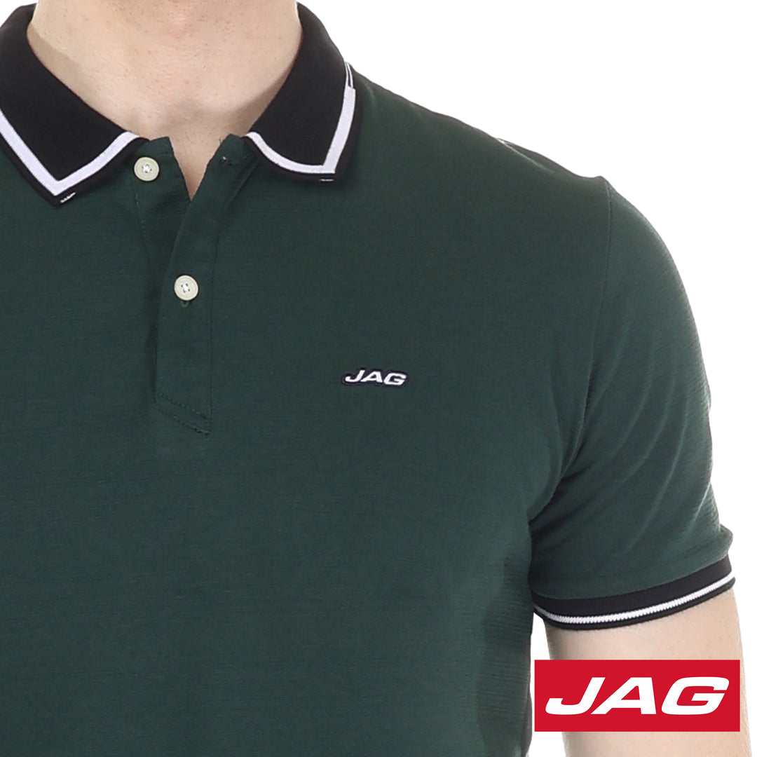 Jag Men's Tops Sport Shirt Slim Fit Stretchable Knits