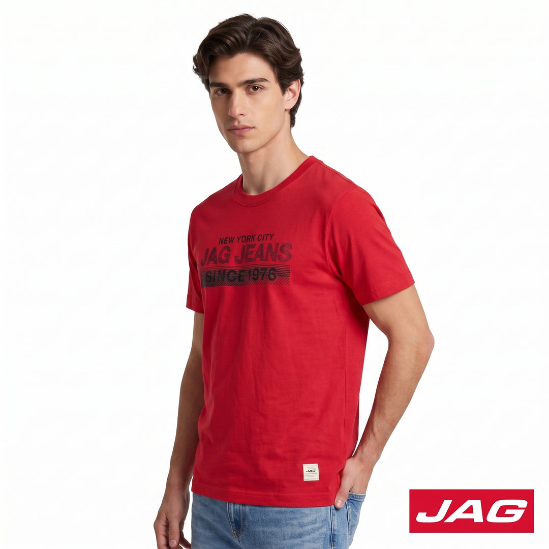 Jag Men’s Rugged Boxy Fit Roundneck Casual T‑Shirt 32RJ2001