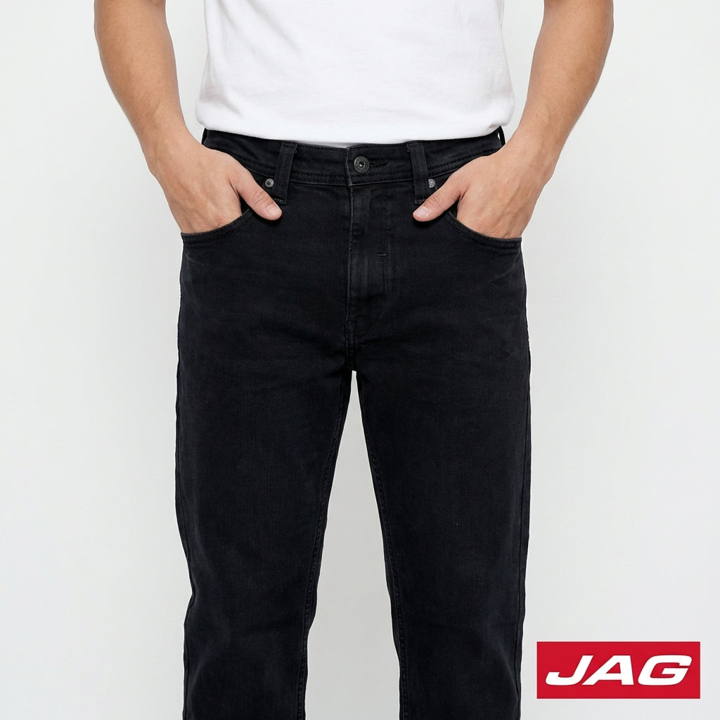 Jag Black Men's Classic Straight Cut Jeans 30" 192464H4