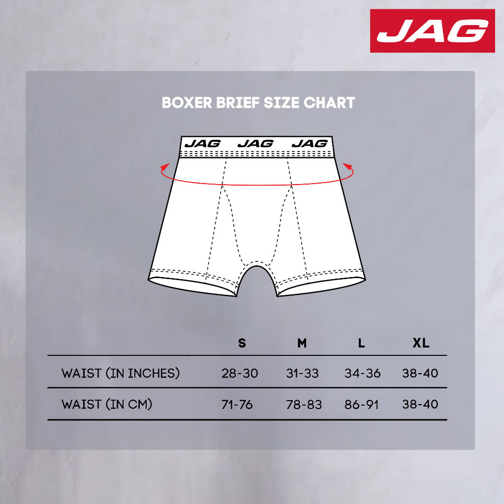 Jag Men's Boxer Brief 3 in 1 Assorted Pack 50AA3000