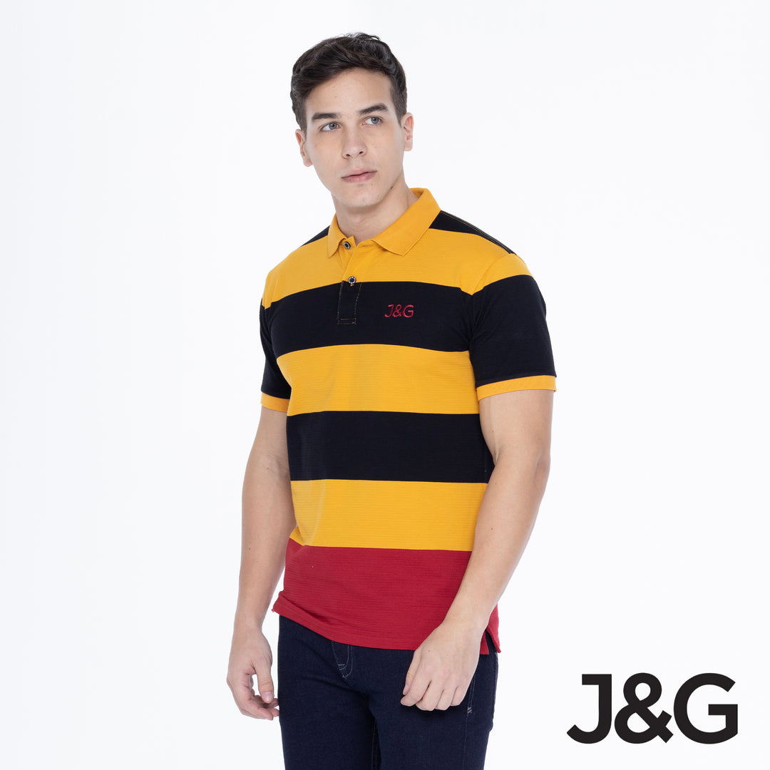 J&G Boy's Rugged Fit Striped Sportshirt