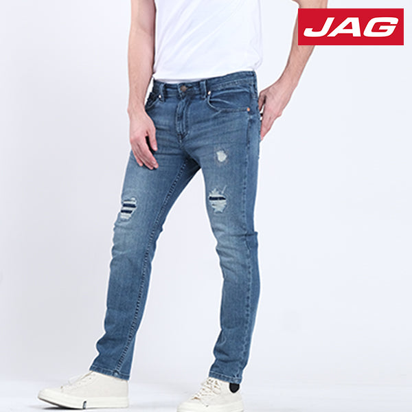 Jag Men's Distressed Skinny Stretch 28"
