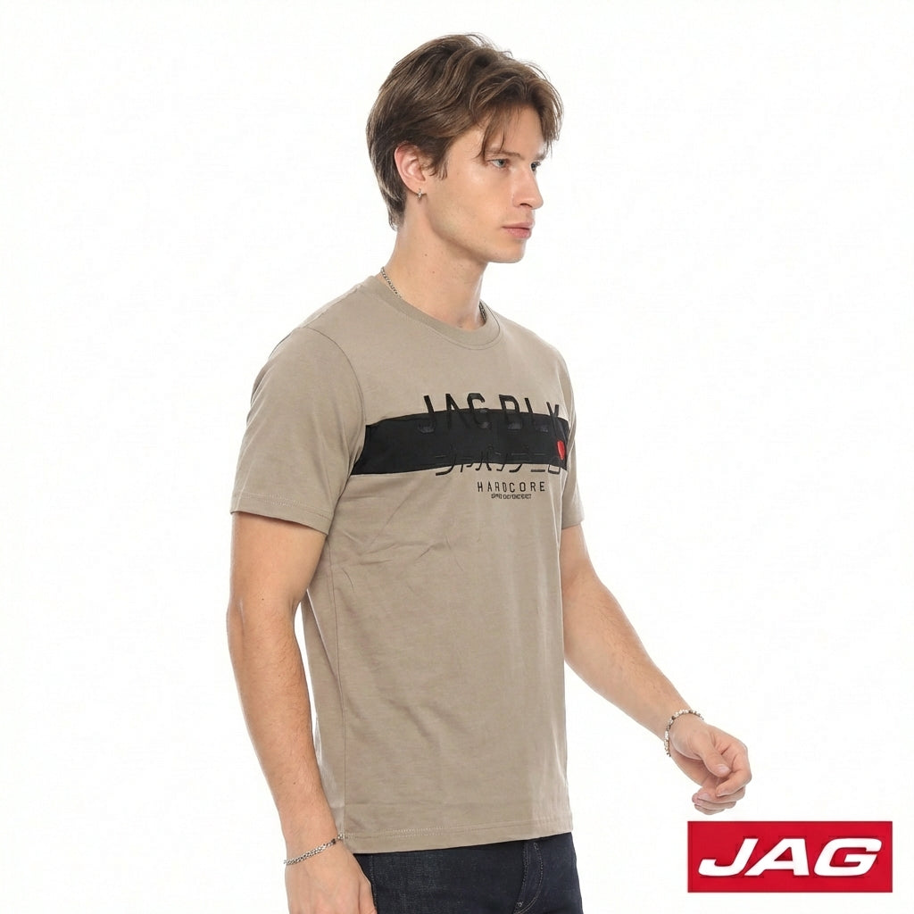 Jag Black Men's Round Neck Relaxed Fit 30L68000