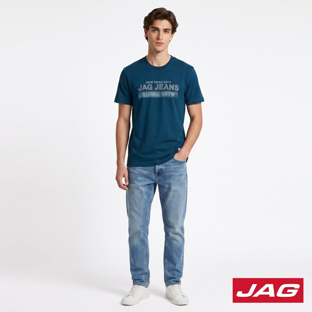 Jag Men’s Rugged Boxy Fit Roundneck Casual T‑Shirt 32RJ2001